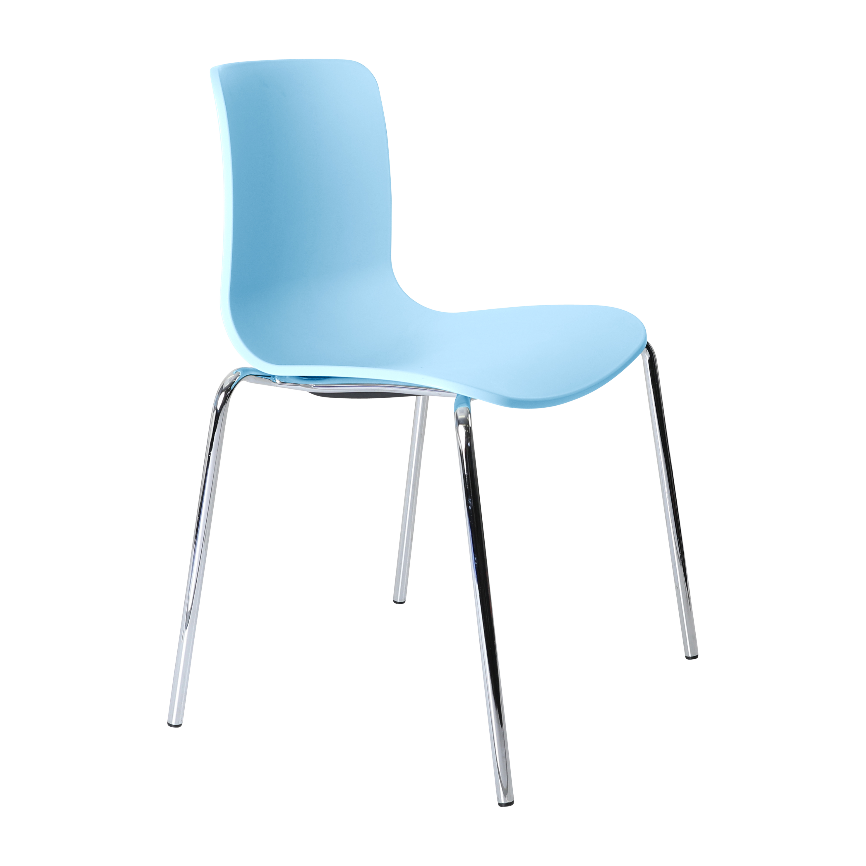 Acti Chair (Pale Blue / 4-leg Chrome Frame)